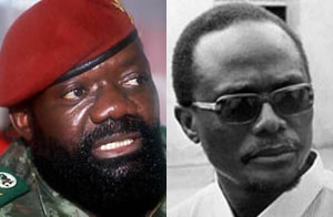 Jonas Sabimbi, líder de la UNITA,  y Holden Roberto, líder del FNLA